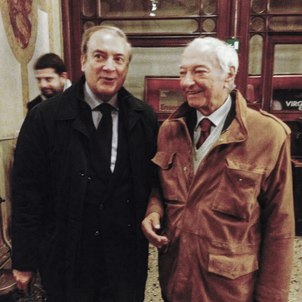 Con Piero Angela nel corso dell'Adriano Olivetti Day 2015.