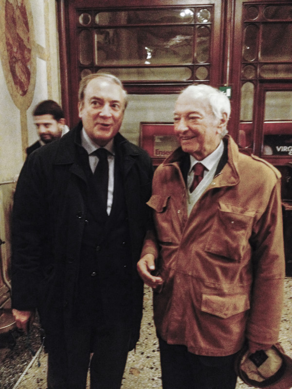 Con Piero Angela nel corso dell'Adriano Olivetti Day 2015.